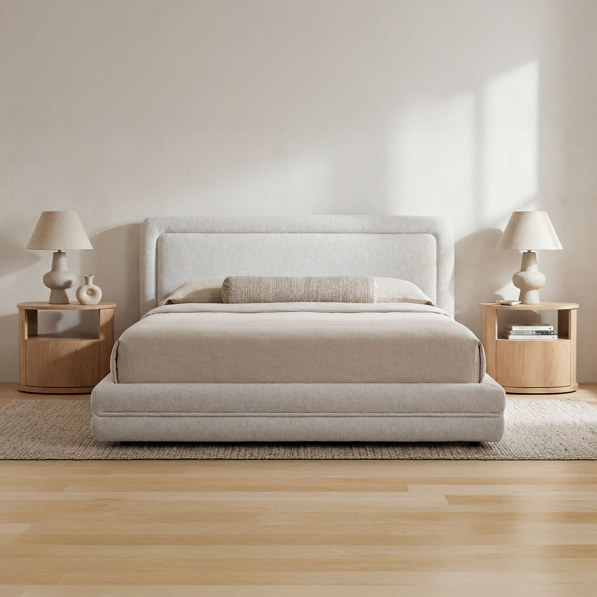 Tory - King Bed - Pebble