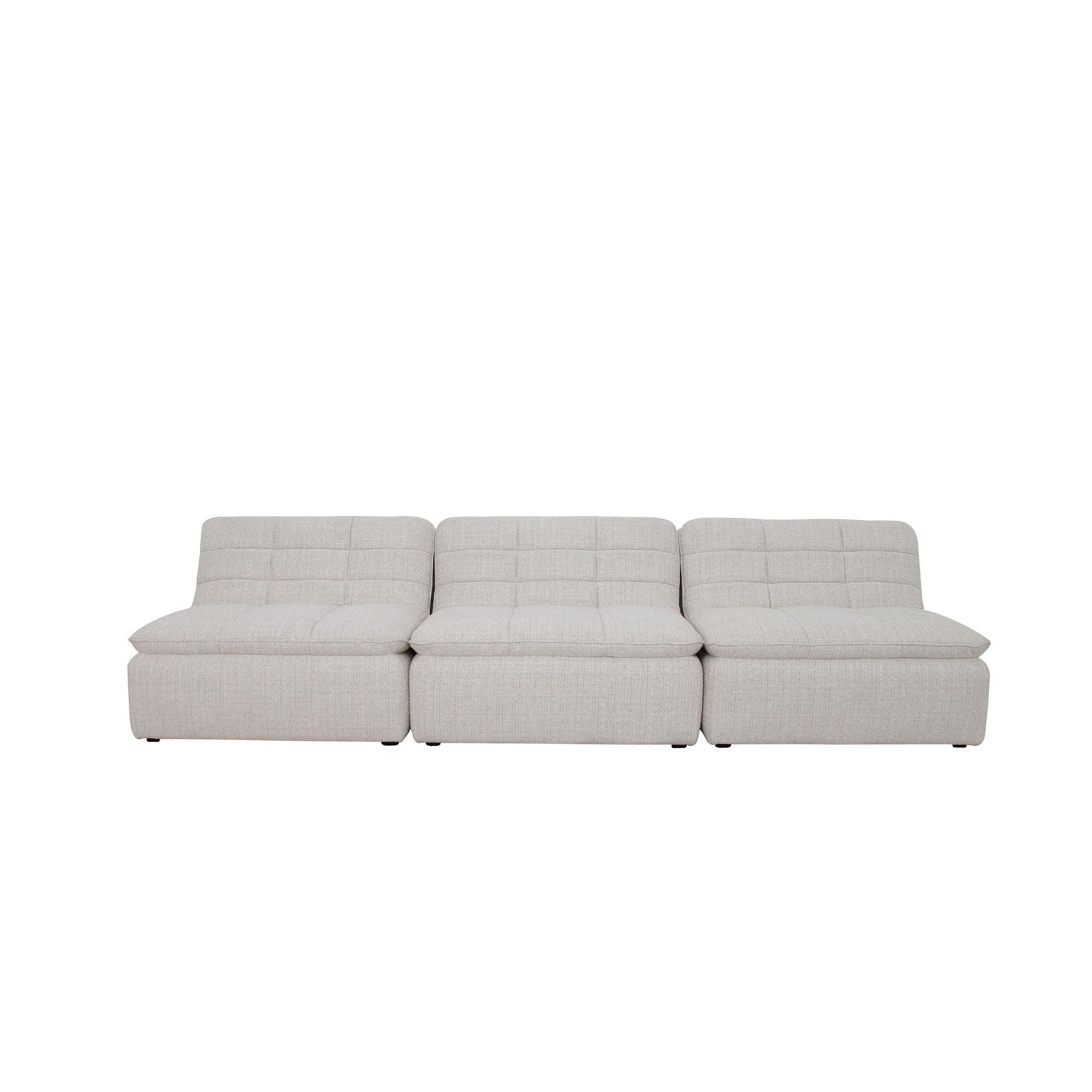 Lino - Armless Modular Sofa - Textured Oat / Beige