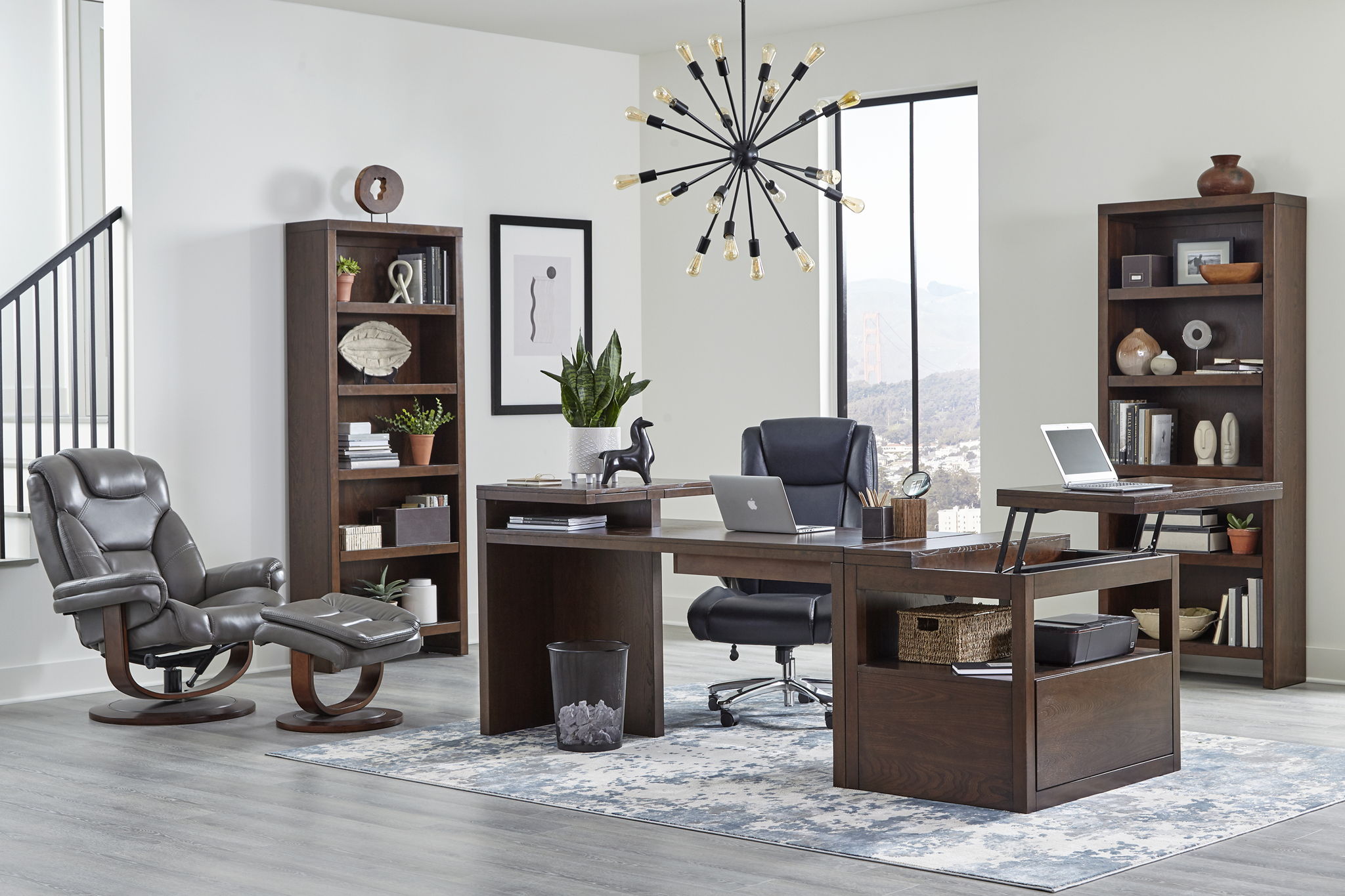 Monarch - Manual Reclining Swivel Chair and Ottoman