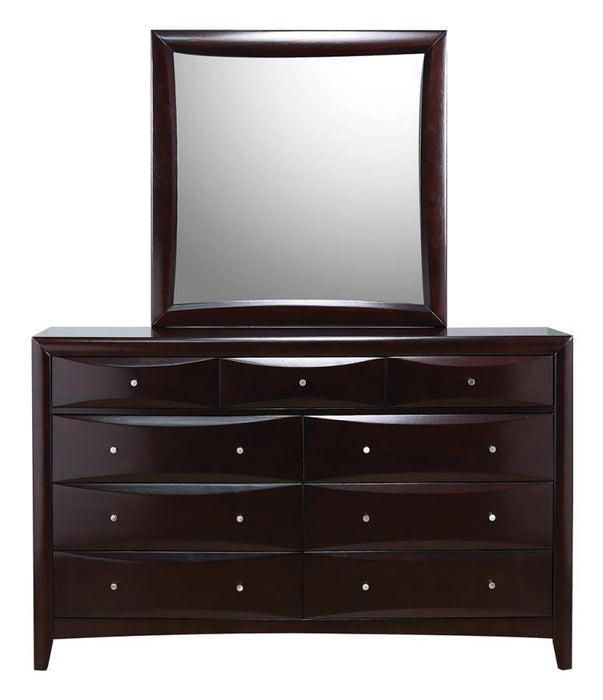 Phoenix - 9-Drawer Dresser - Cappuccino