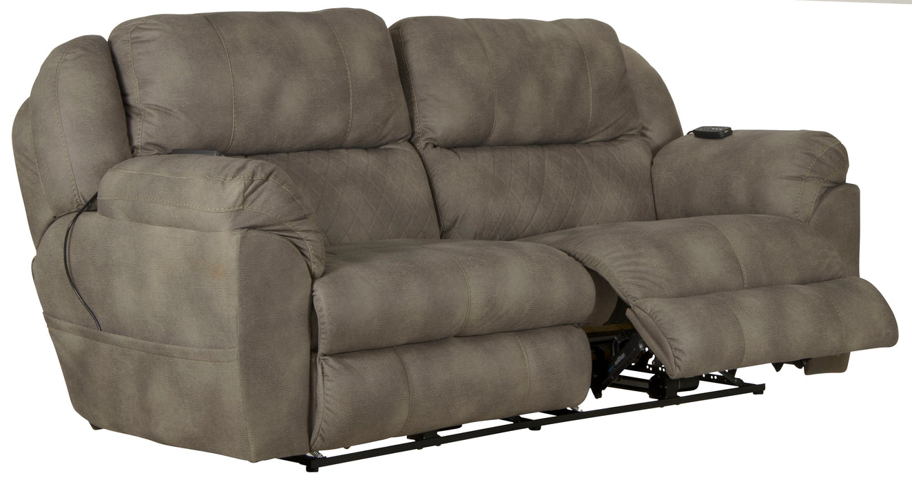 Flynn - Power Lay Flat Reclining Sofa Power Adjustable Headrest & Lumbar And Dual Heat & Massage - Fig