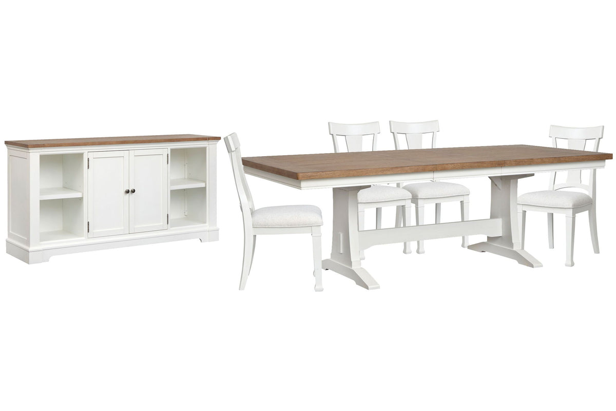 Kingston - Extendable Trestle Dining Table Set