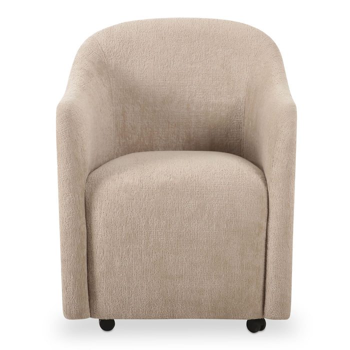 Drava - Rolling Dining Chair - Beige