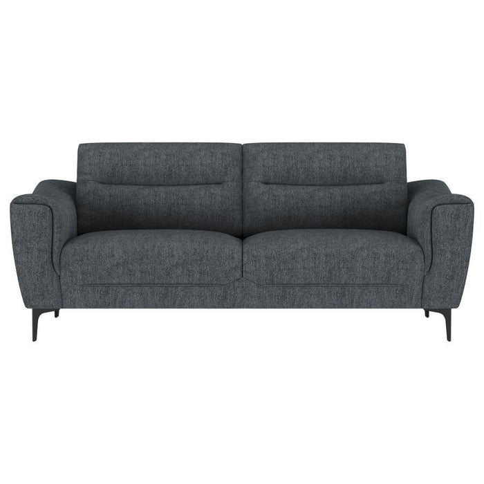 Nolan - 2 Piece Upholstered Sofa Set - Charcoal