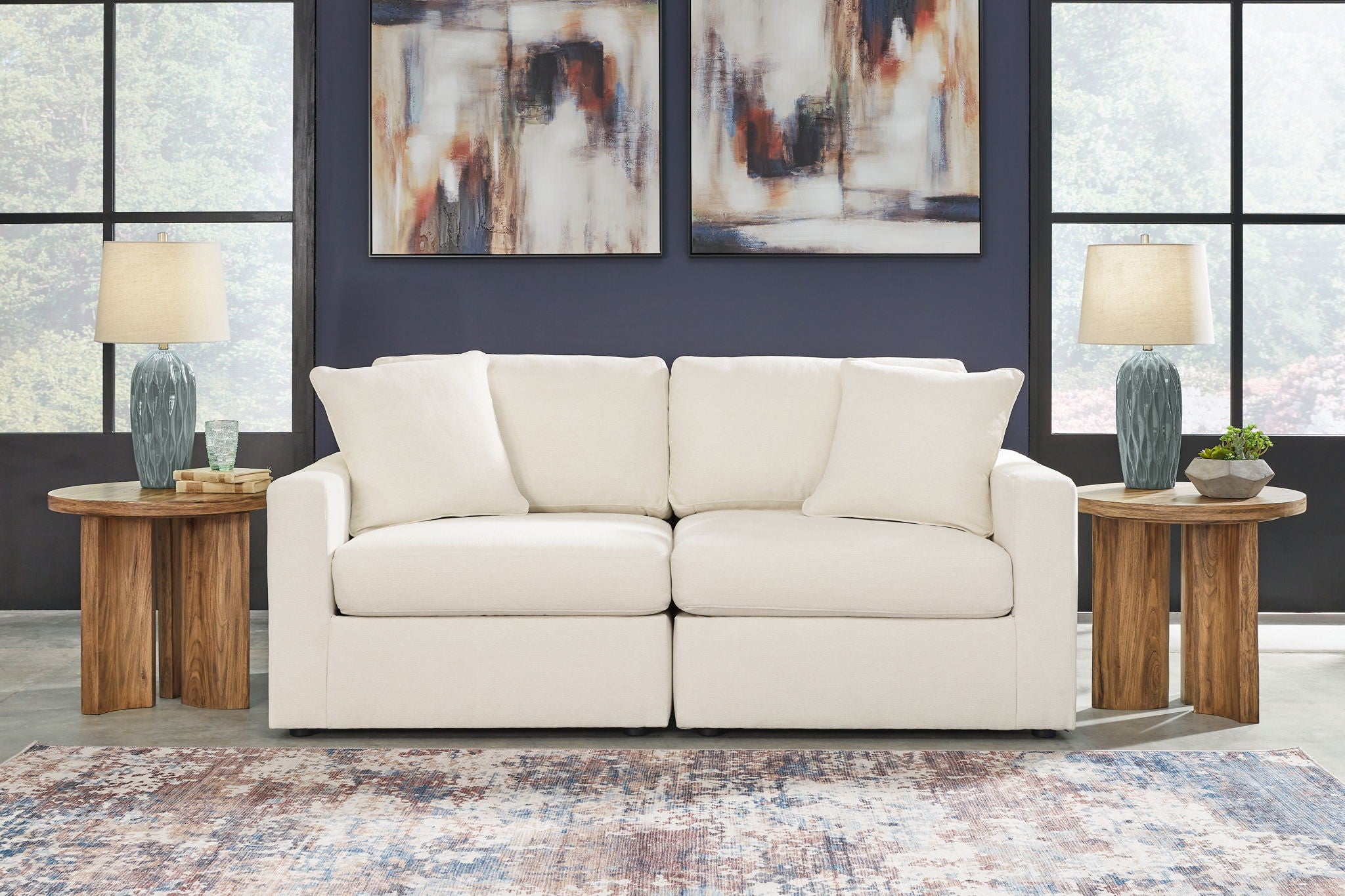 Modmax - Straight Sectional - Oyster