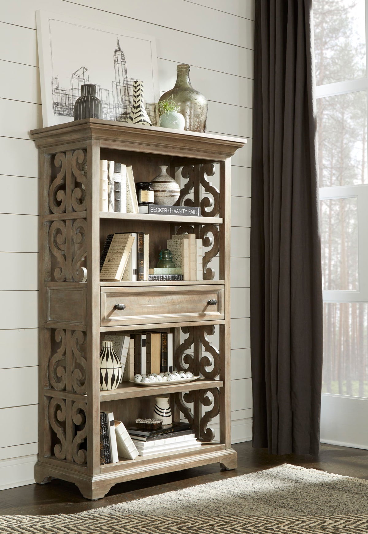 Tinley Park - Bookcase - Dove Tail Gray