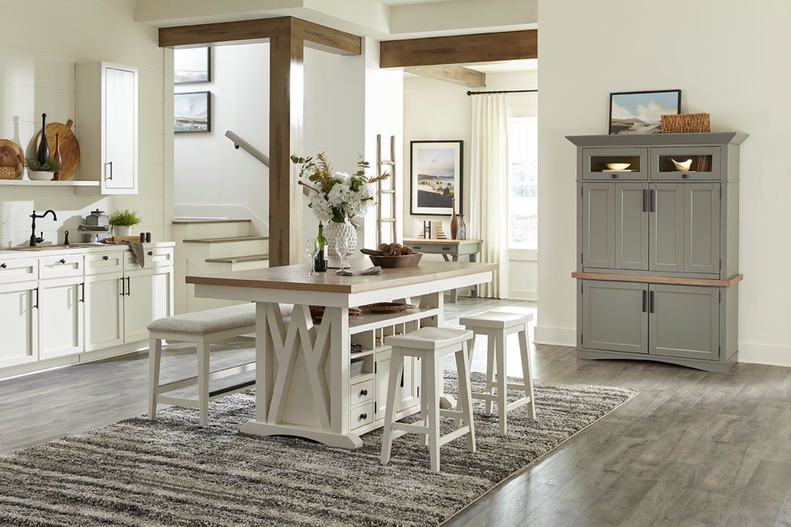 Americana Modern Dining - Upholstered Bench - Cotton