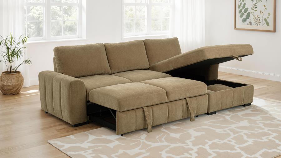 Pastrana - Upholstered Sleeper Sectional Sofa