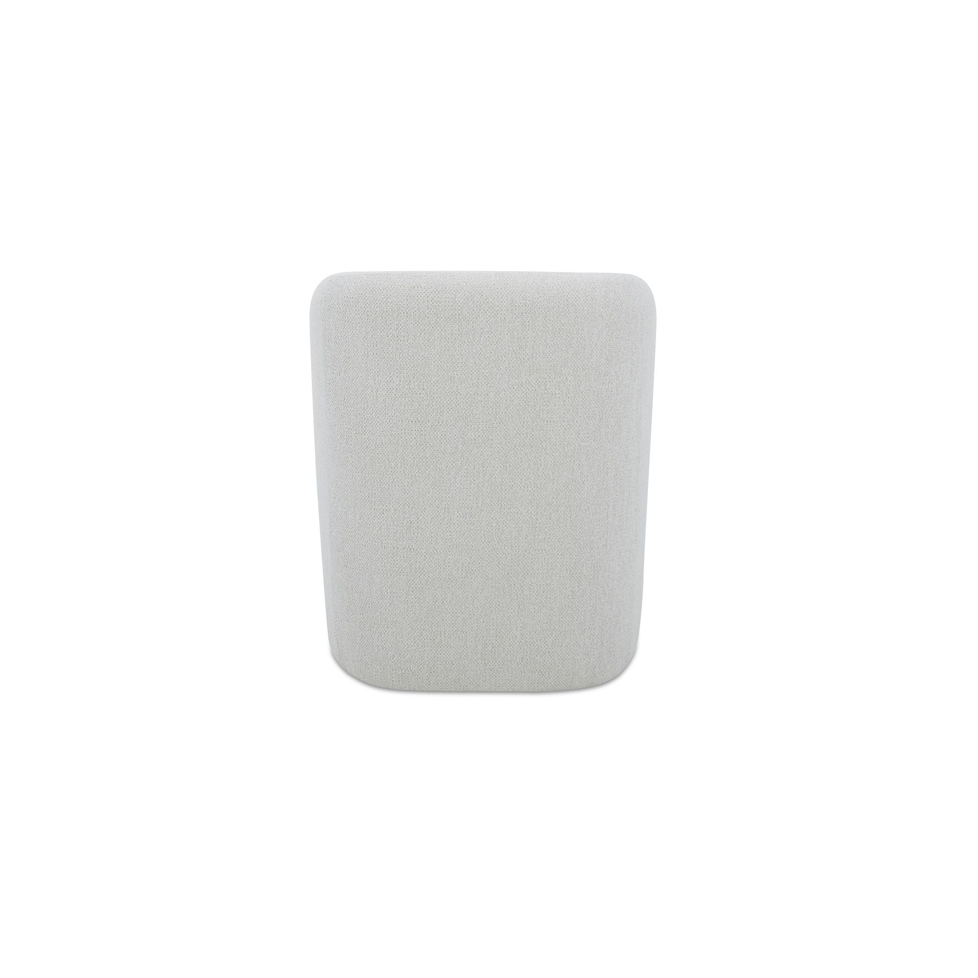 Sandy - Fabric Rolling Dining Chair - Off White