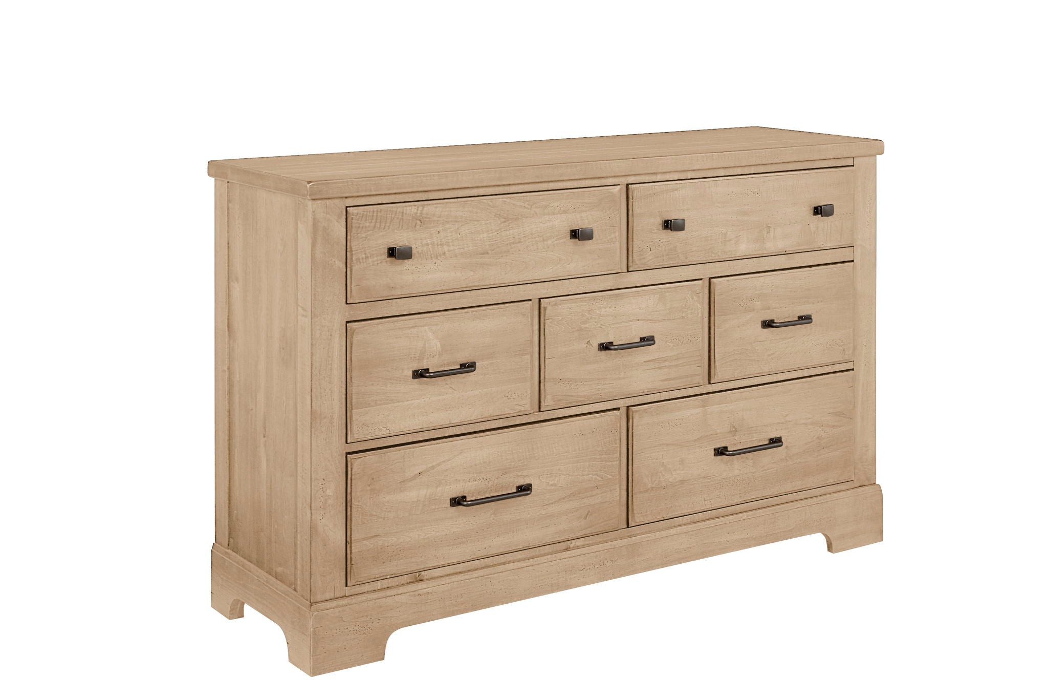 Cool Rustic - 7 Drawer Dresser - Clear Maple