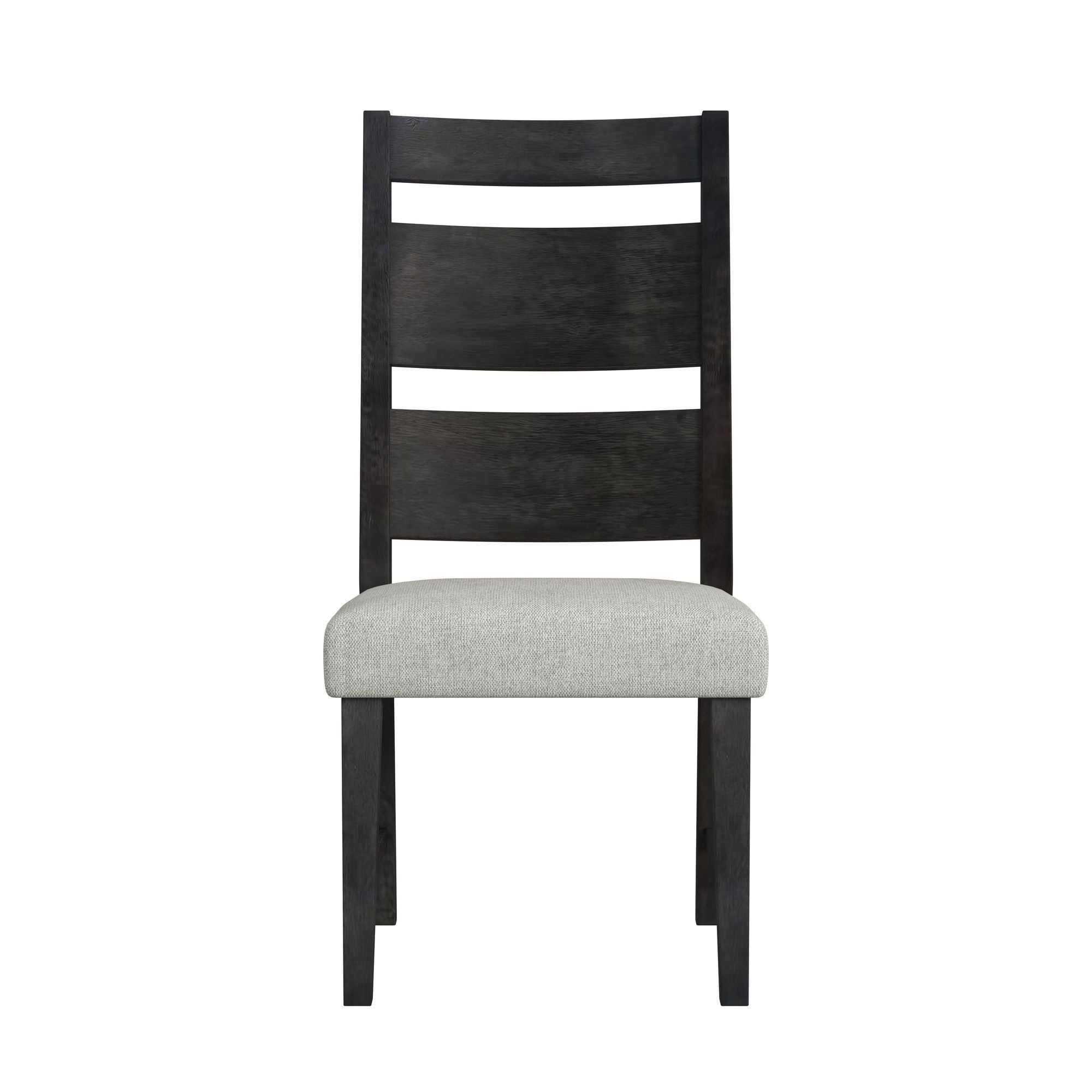 Jemma - Wood Back Dining Side Chair (Set of 2) - Dark Espresso / Beige Linen