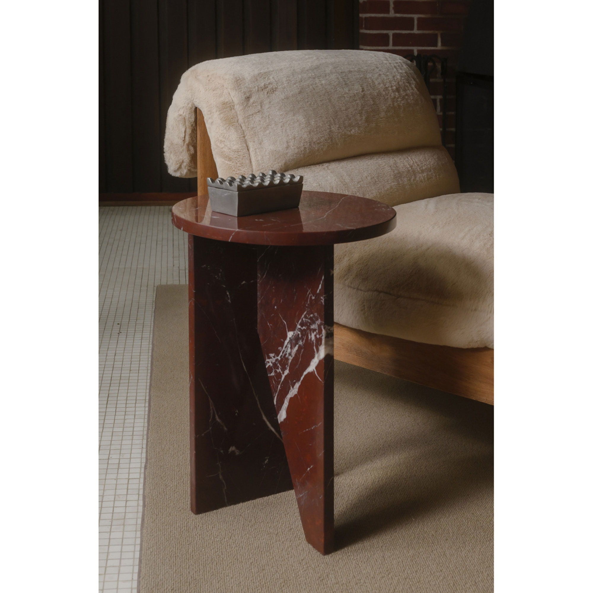 Grace - Accent Table Levante Marble - Red / Rosso