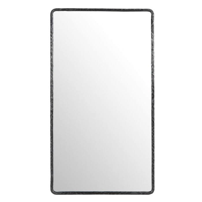 Howell - Rectangular Mirror Hammered Metal - Black