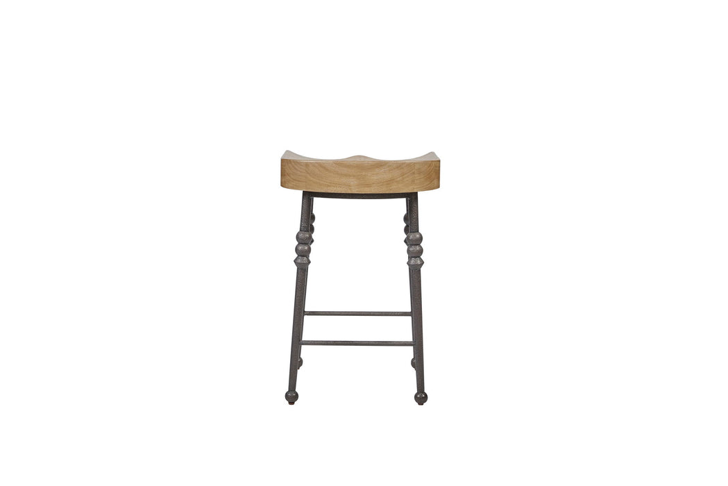 Tarrington - Counter Height Saddle Stool - Cashew