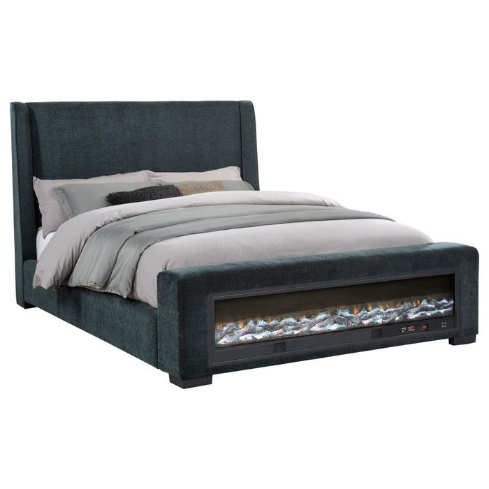 Preston - Upholstered Audio Flame Visualizer Bed