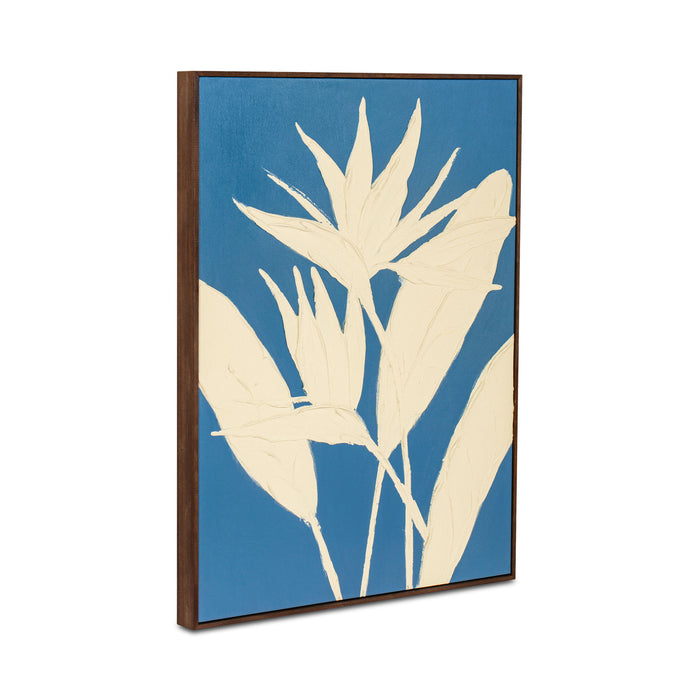 Paradis - Framed Canvas Painting - Blue