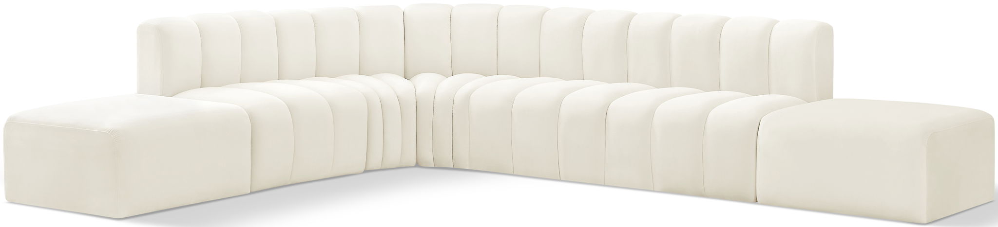 Arc - Velvet 7 Piece Corner Modular Sofa