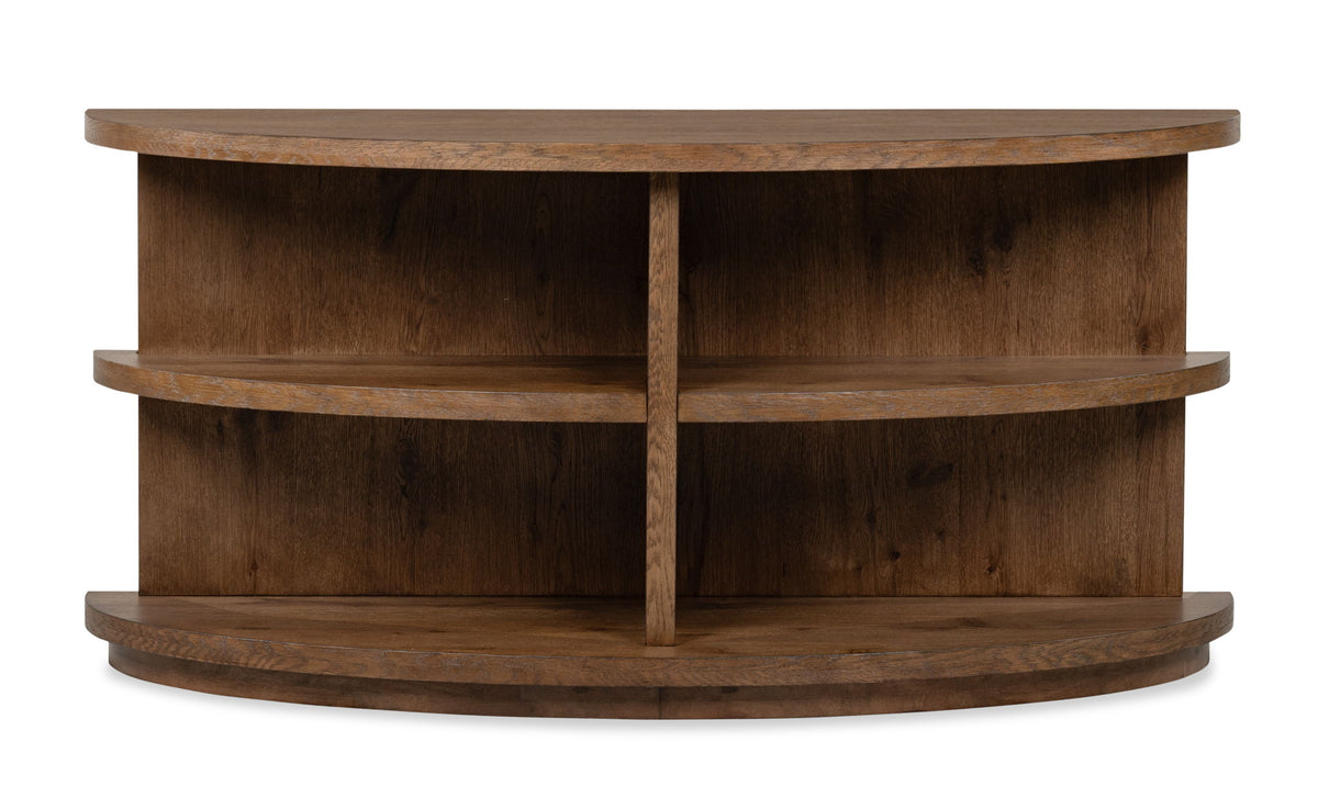Oswald - Demilune Sofa Table - Brown