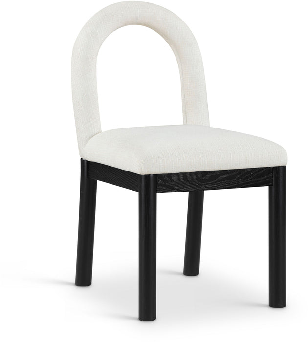 Conrad - Linen Dining Chair With Black Legs