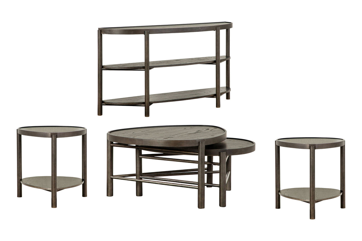 Hadleigh - Shaped Nesting Cocktail Table Set