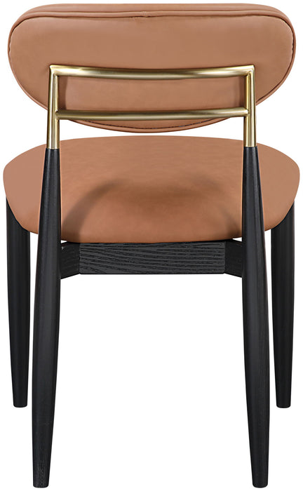 Riccio - Dining Side Chair (Set of 2) - Black And Gold Frame
