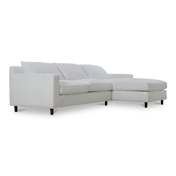 Hutton - Right Sectional - White