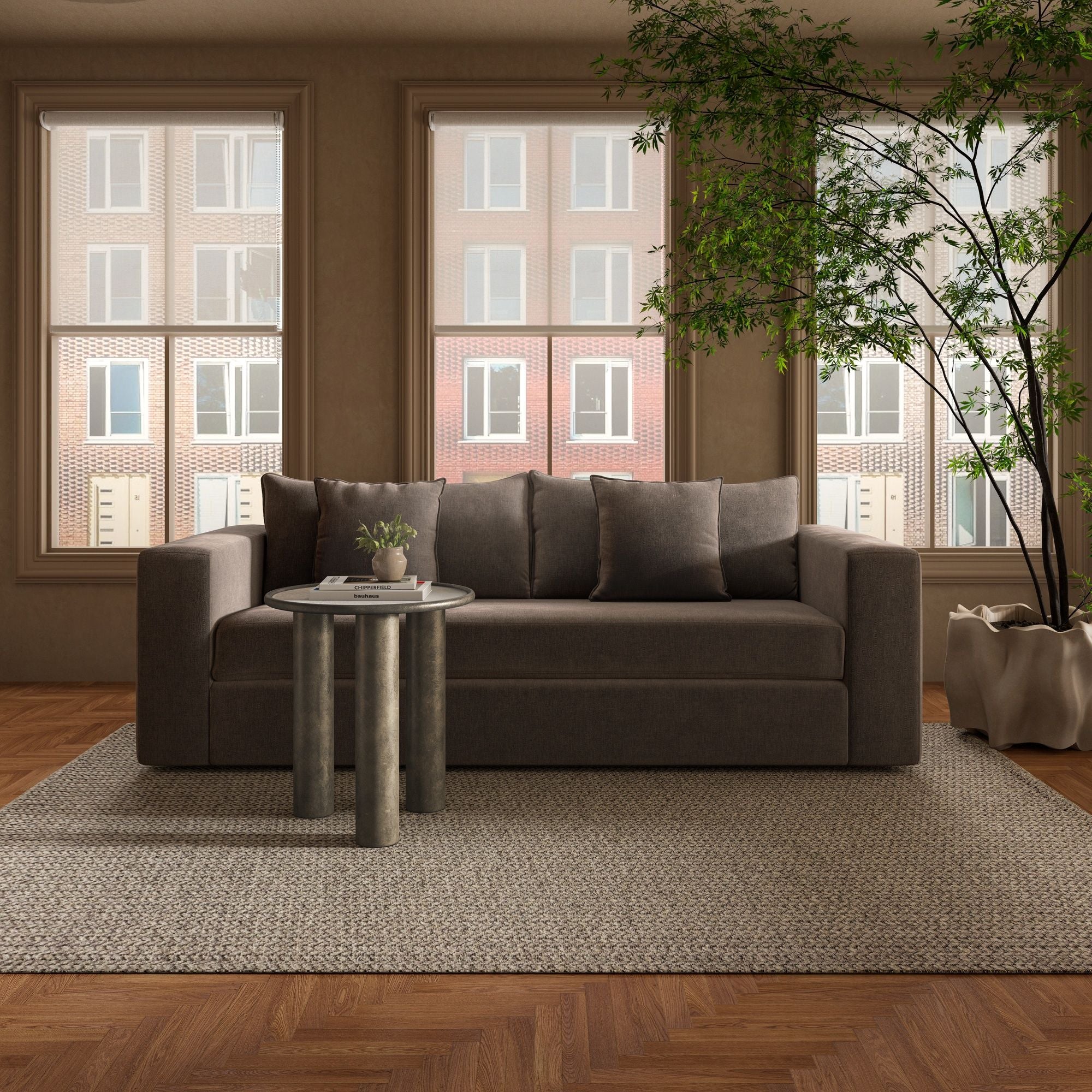 Kiran - Sleeper Sofa - Warm Charcoal