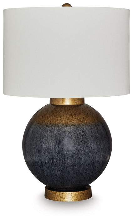 Adara - Blue / Gold Finish - Metal Table Lamp