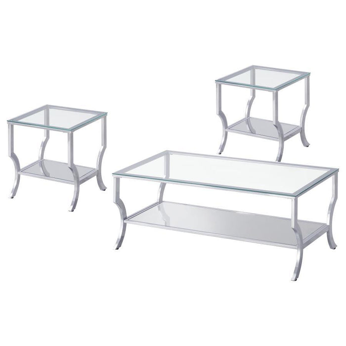 Saide - Glass Top Coffee And End Table Set