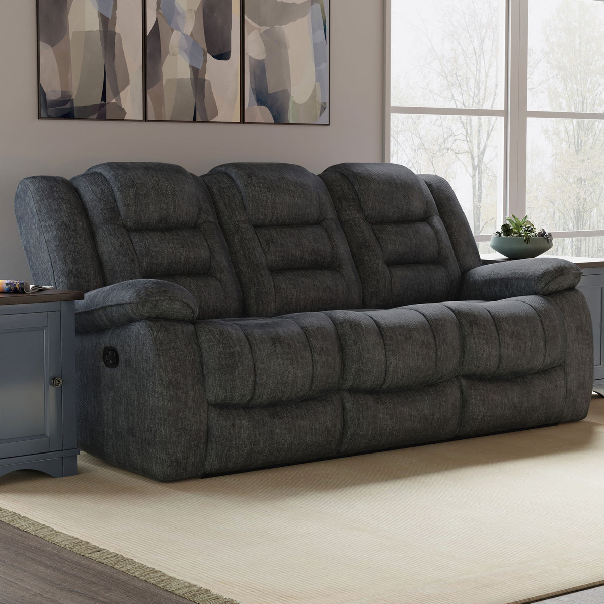 Bolton - Manual Reclining Sofa - Misty Storm