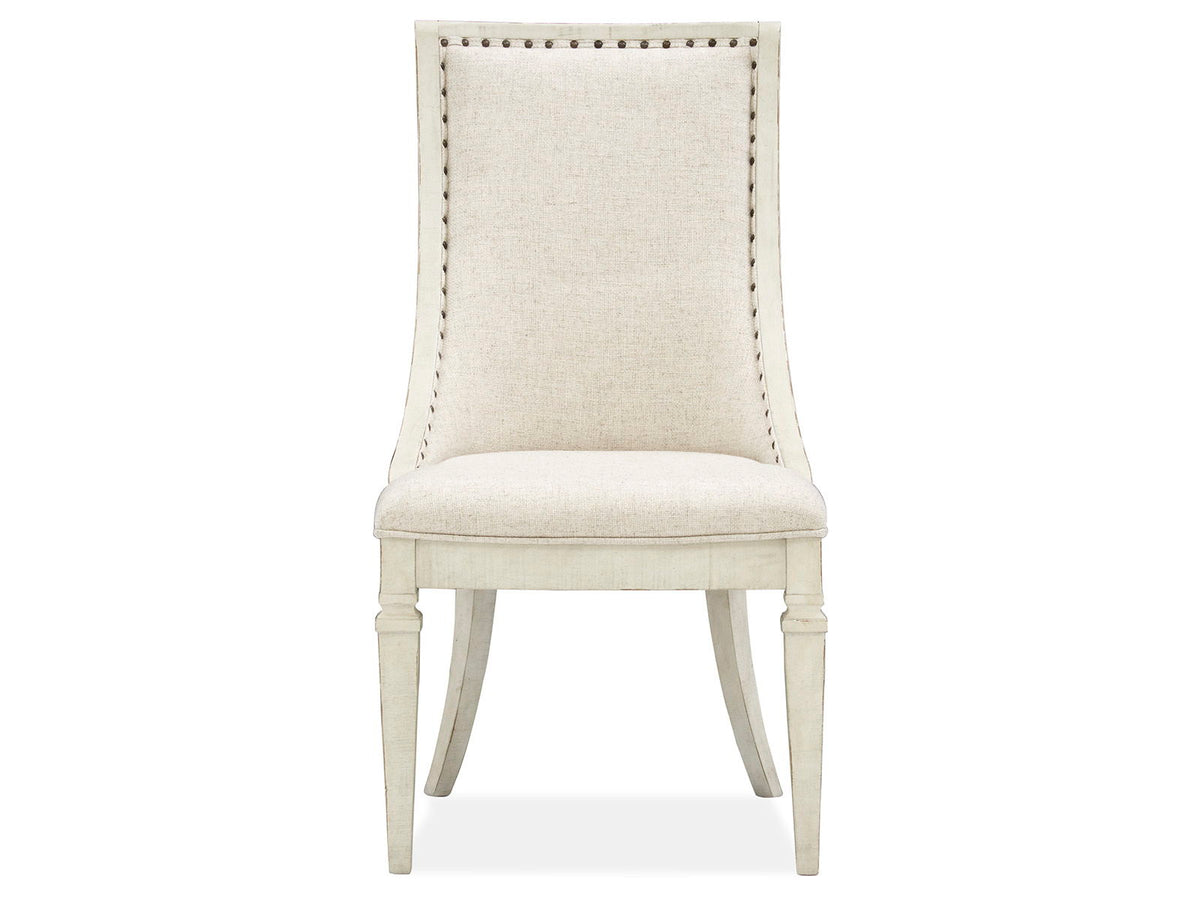Newport - Dining Arm Chair With Upholstered Seat & Back (Set of 2) - Alabaster