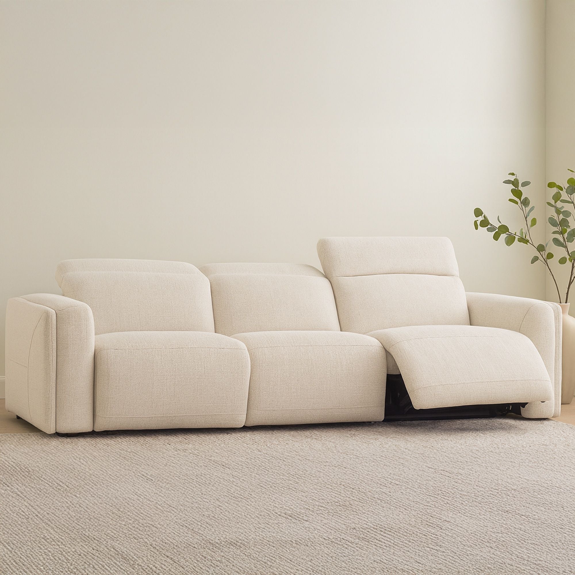 Wilder - Power Recliner Sofa - Flecked Oat / Beige