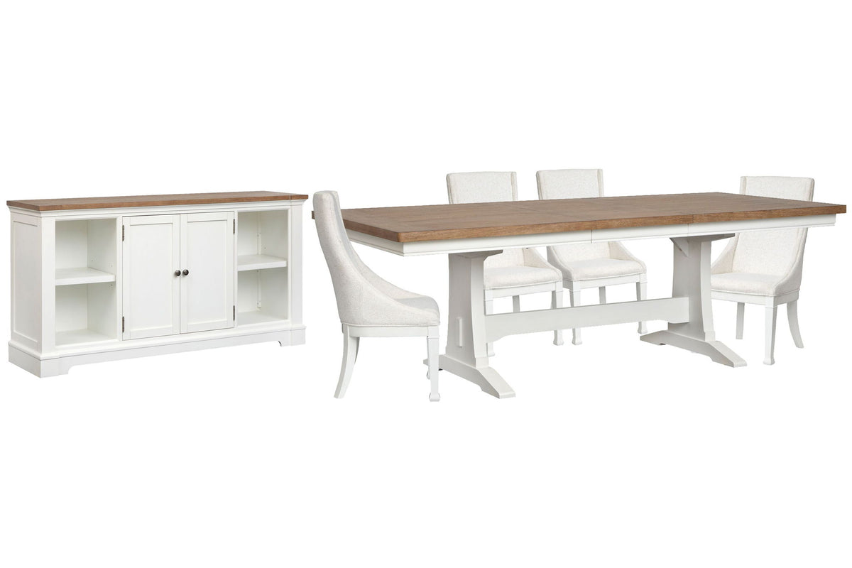 Kingston - Extendable Trestle Dining Table Set