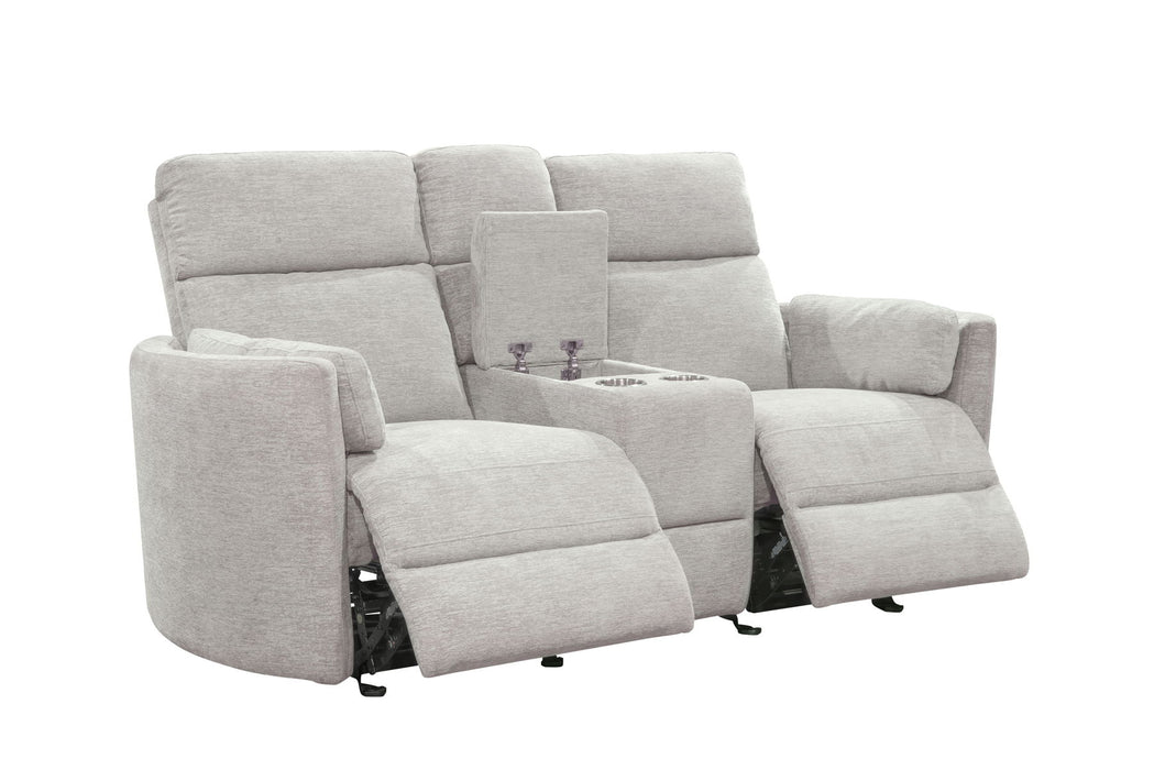 Radius - Power Glider Reclining Console Loveseat - Mineral