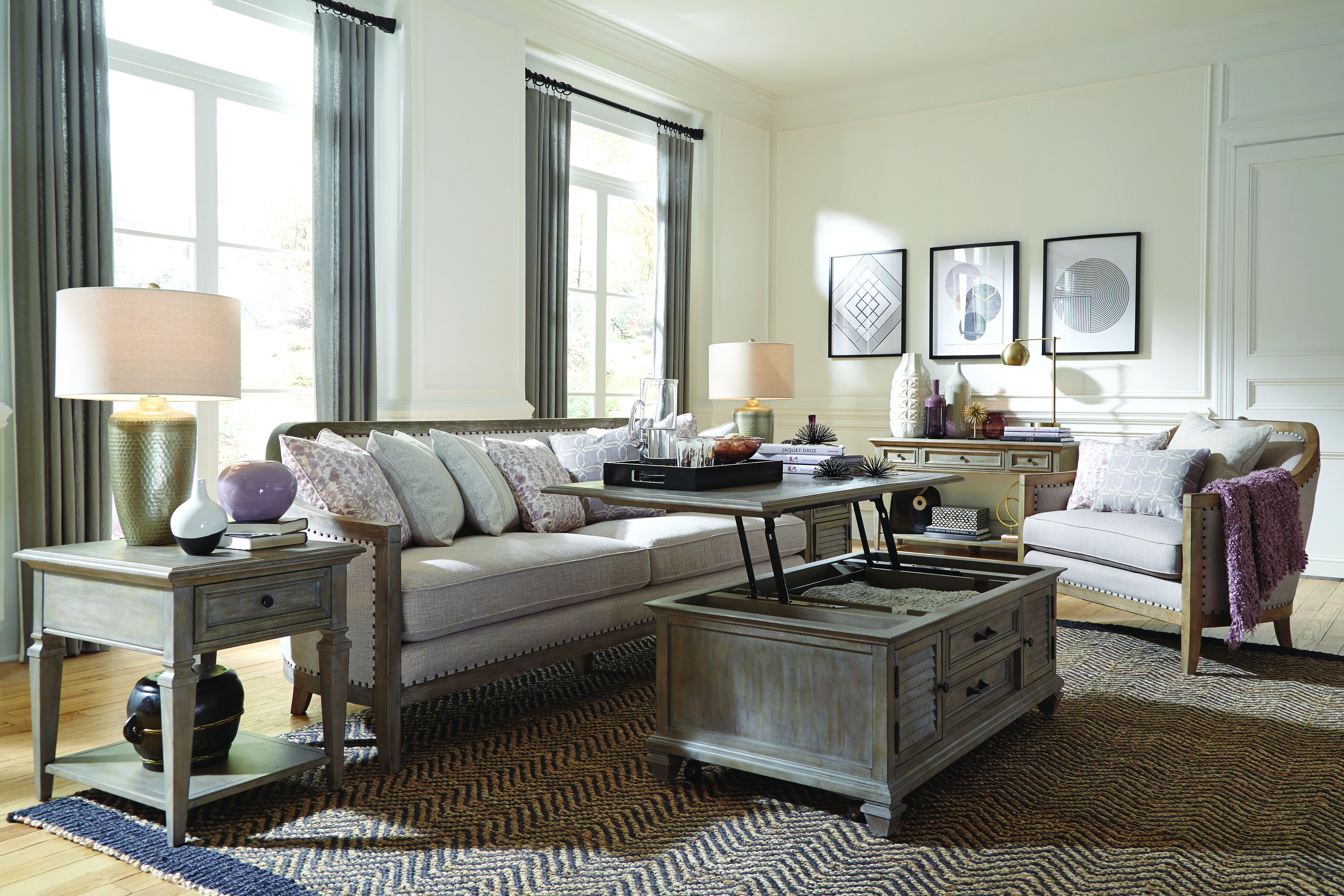 Lancaster - Rectangular End Table - Dove Tail Gray