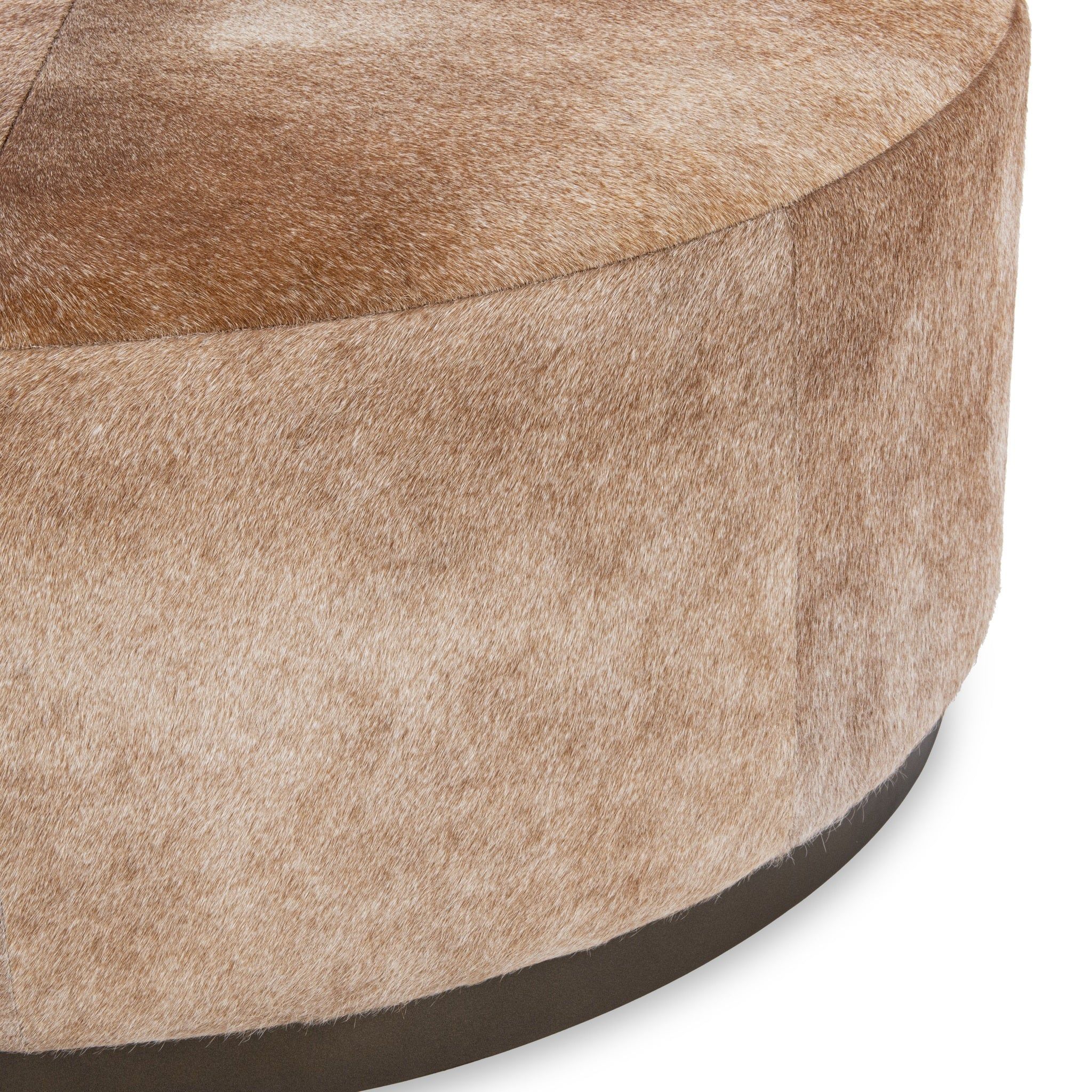 Andre - 40" Round Ottoman - Canyon Dust