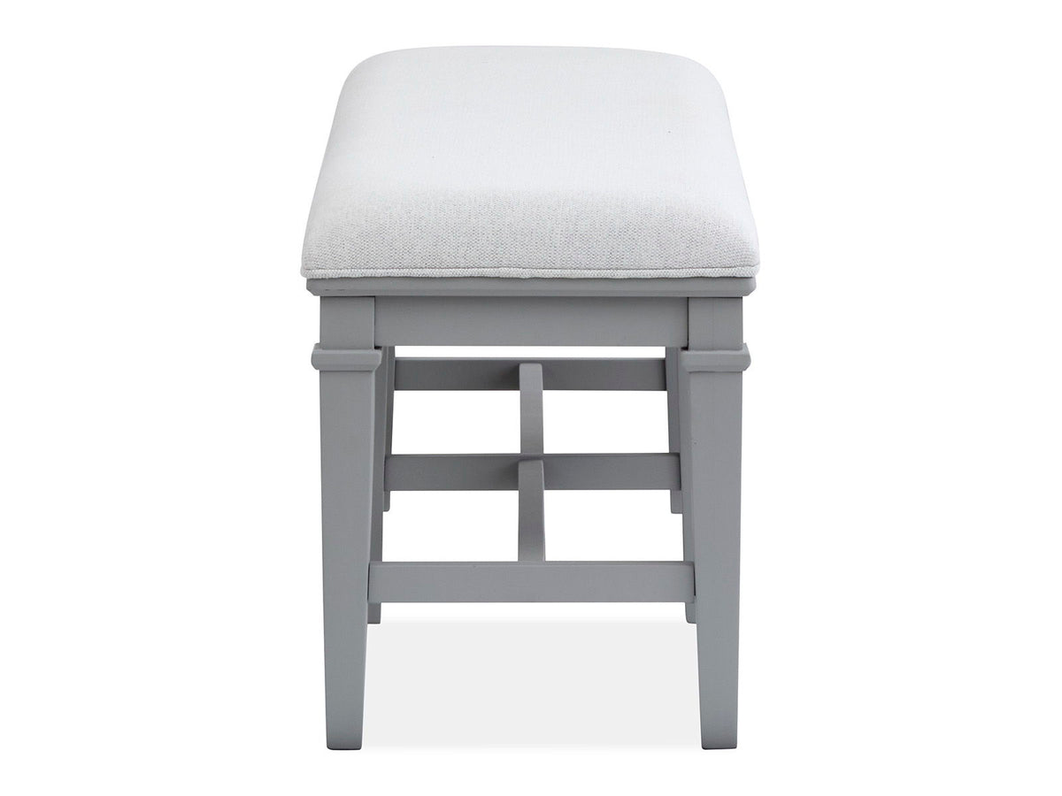 Charleston - Bench With Upholstered Seat - Gray