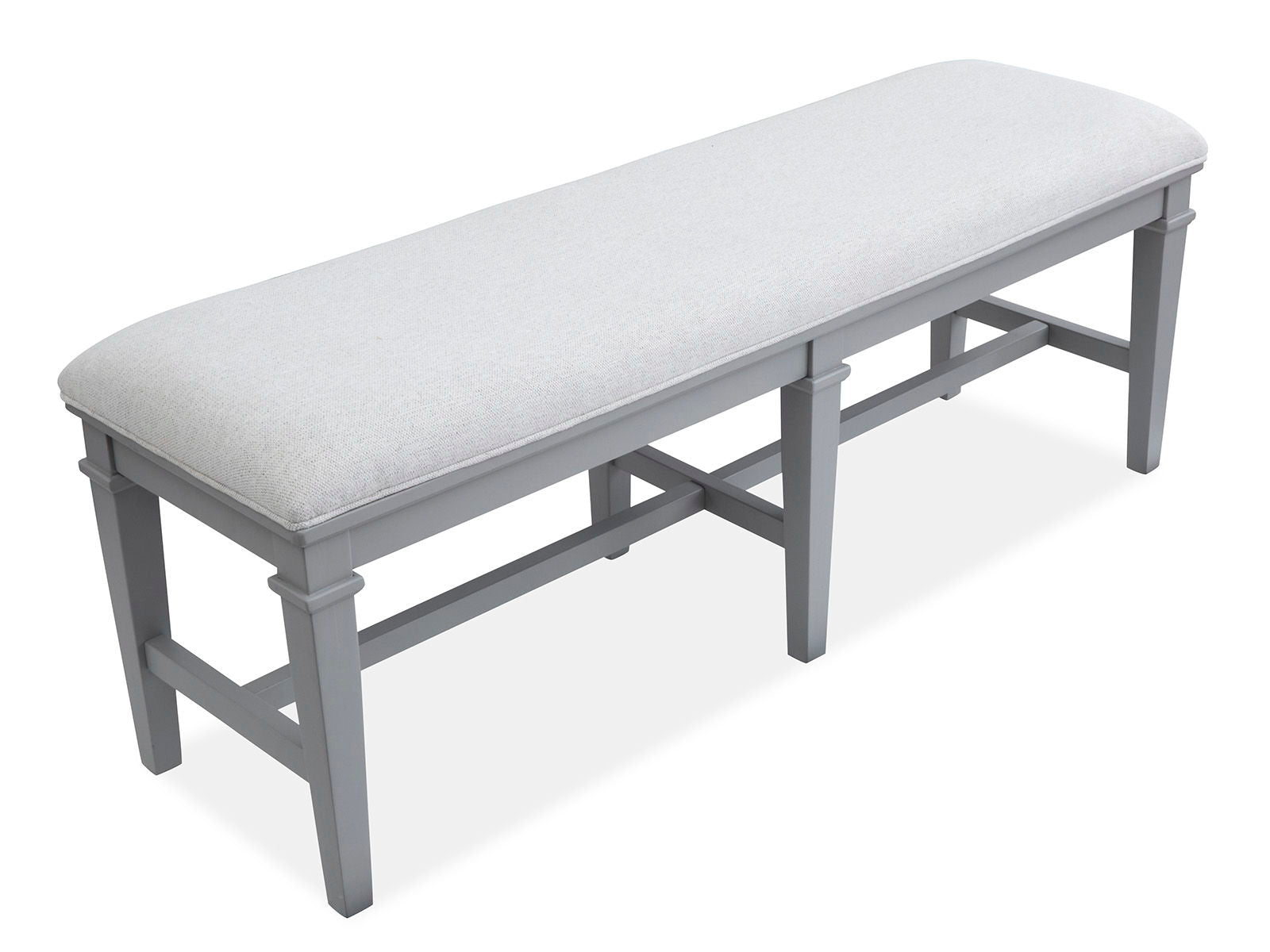 Charleston - Bench With Upholstered Seat - Gray