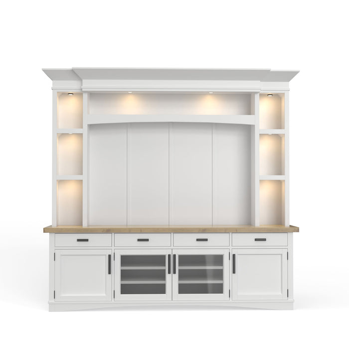 Americana Modern - TV Console with Hutch, Backpanel and LED Lights