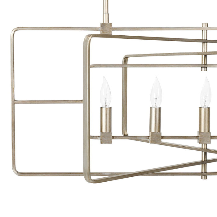 Sydney - Chandelier - Antique Silver Painting