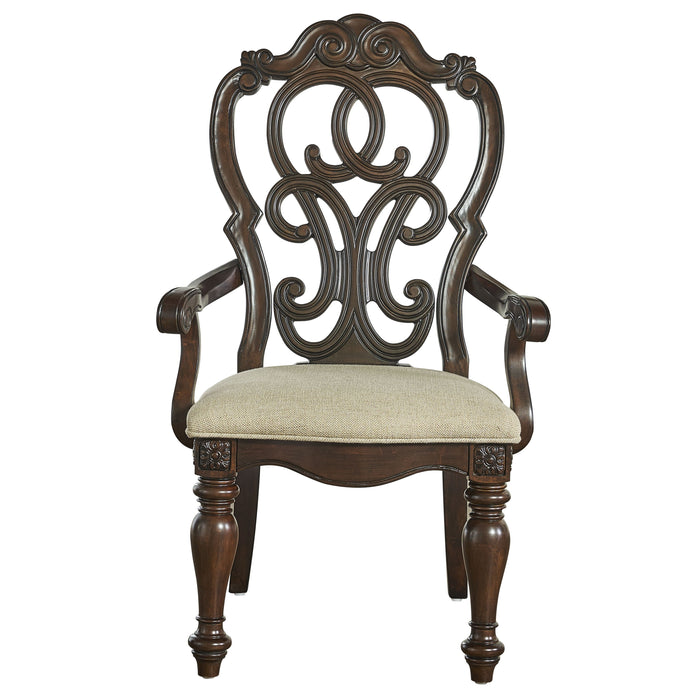 Royale - Arm Chair (Set of 2) - Dark Brown