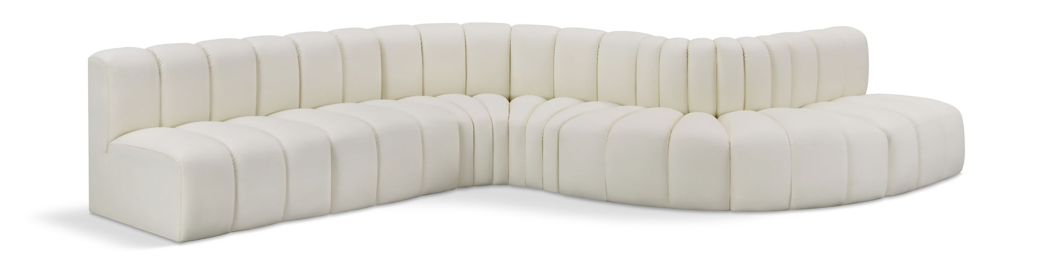 Arc - Faux Leather 7 Piece Modular Sofa