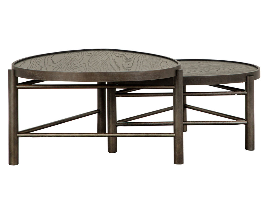 Hadleigh - Shaped Nesting Cocktail Table - Coffee Bean