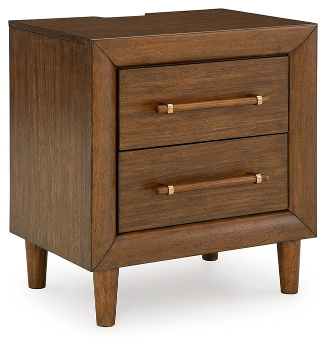 Lyncott - Brown - Two Drawer Night Stand