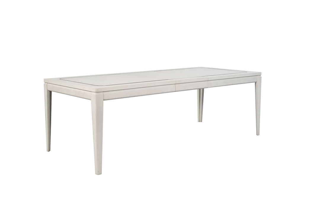 Trilogy - Dining Table With Metal Inlay - Vanilla