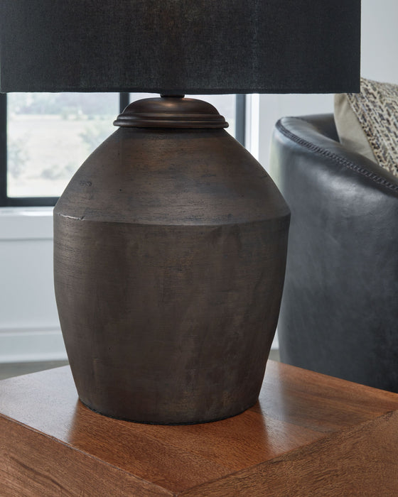 Naareman - Metallic Black - Terracotta Table Lamp