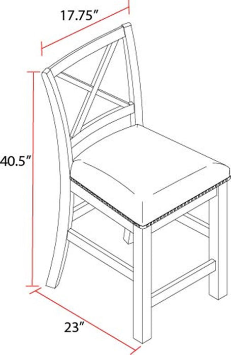 Lodge Dining - Upholstered Counter Chair (Set of 2) - Siltstone