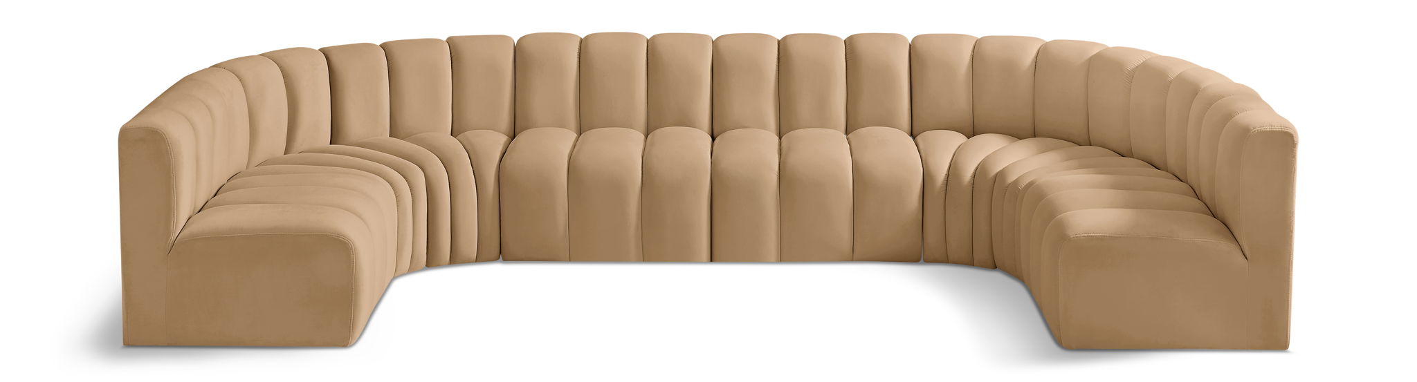 Arc - Velvet Modular U-Shaped Sectional