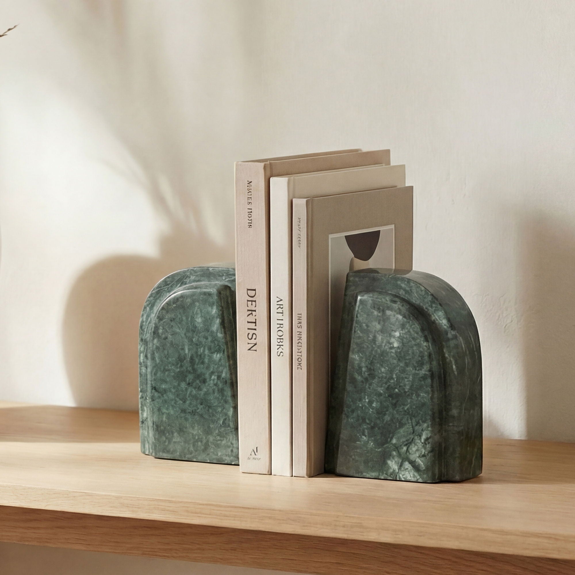 Zane - Marble Bookends (Set of 2) - Green
