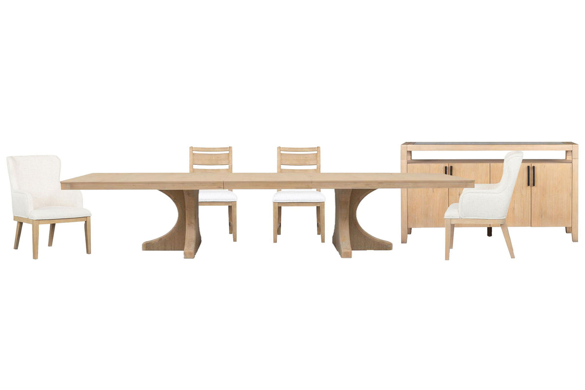Somerset - Extendable Trestle Dining Table Set